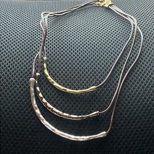 New Brown 3 Tone Fashion Necklace